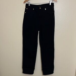 NWT IMAN Classic Black High Rise Straight Leg Jeans